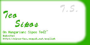 teo sipos business card